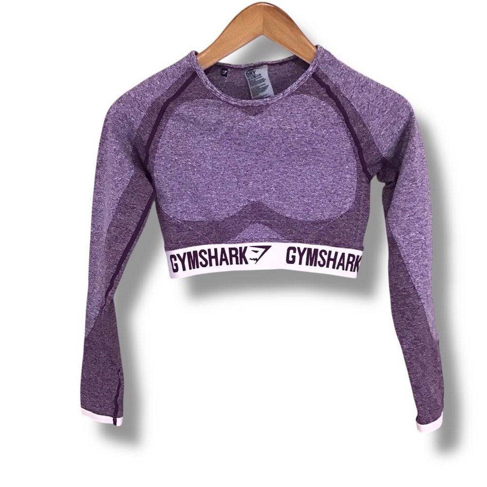 Gymshark Heathered Purple Flex M Crop Top
